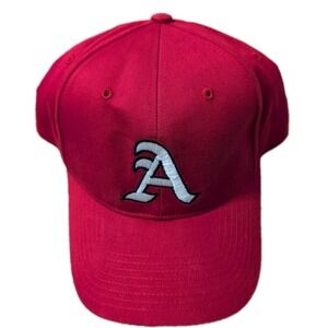 Vtg University Of Arkansas Razorbacks Hat Adjustable HMI Red NCAA Dad Cap